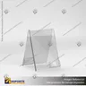 TARJETERO EN PORTA GRAFICA ACRILICO A4 (21*29.7 CMS) FORMATO A VERTICAL 2 MM, foto 2