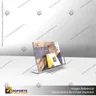 TARJETERO EN PORTA GRAFICA ACRILICO A6 (10.5*14.8 CMS) FORMATO L HORIZONTAL 1.5 MM, foto 1