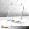 TARJETERO EN PORTA GRAFICA ACRILICO A5 (14.8*21 CMS) FORMATO L HORIZONTAL 1.5 MM, foto 2