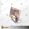 TARJETERO EN PORTA GRAFICA ACRILICO A5 (14.8*21 CMS) FORMATO L HORIZONTAL 1.5 MM, foto 6