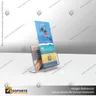 PORTA FOLLETO EN PORTA GRAFICA ACRILICO A6 (10.5*14.8 CMS) FORMATO L HORIZONTAL 1.5 MM, foto 6