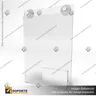 PORTA GRAFICA ACRILICO CON PORTA FOLLETO A4 (21*29.7 CMS) MURO VERTICAL 2 MM + VENTOSAS, foto 1