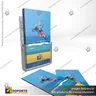 PORTA GRAFICA ACRILICO CON PORTA FOLLETO A6 (10.5*14.8 CMS) MURO VERTICAL 2 MM + SET EMBELLECEDOR, foto 3