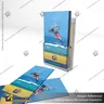 PORTA GRAFICA ACRILICO CON PORTA FOLLETO A6 (10.5*14.8 CMS) MURO VERTICAL 2 MM + VENTOSAS, foto 4