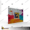 PORTA GRAFICA ACRILICO A4 (21*29.7 CMS) FORMATO MURO HORIZONTAL 2.0 MM + SET EMBELLECEDORES, foto 5