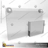 PORTA GRAFICA ACRILICO CON PORTA FOLLETO A5 (14.8*21 CMS) MURO HORIZONTAL 2 MM + VENTOSAS, foto 1