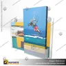 PORTA GRAFICA ACRILICO CON PORTA FOLLETO A5 (14.8*21 CMS) MURO HORIZONTAL 2 MM + VENTOSAS, foto 4