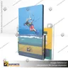 PORTA GRAFICA ACRILICO CON PORTA FOLLETO A6 (10.5*14.8 CMS) MURO HORIZONTAL 2 MM + VENTOSAS, foto 1