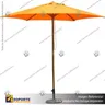 QUITASOL SOMBRILLA DE MADERA DE 4 MTS LONA COLOR NARANJA, foto 1