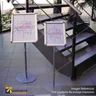 PORTA GRAFICA MARCO CLIP ALUMINIO CON PEDESTAL AJUSTABLE FORMATO A3 (29.7*42 CMS) (C10), foto 3