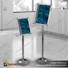 PORTA GRAFICA MARCO CLIP ALUMINIO CON PEDESTAL AJUSTABLE FORMATO A4 (21*29.7 CMS) (C10), foto 7