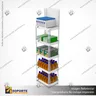 EXHIBIDOR MODULAR PARA PRODUCTOS 35*24*132 CMS PAYLOADER ESTANDAR BANDEJA BLANCA (C2), foto 4