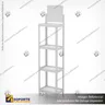 EXHIBIDOR MODULAR PARA PRODUCTOS 35*24*132 CMS PAYLOADER ESTANDAR BANDEJA BLANCA (C2), foto 5