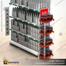 EXHIBIDOR MODULAR PARA PRODUCTOS 20*40 CMS PAYLOADER SISTEMA ENSAMBLE BANDEJA NEGRA, foto 5