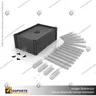 EXHIBIDOR MODULAR PARA PRODUCTOS 40*60 CMS PAYLOADER SISTEMA ENSAMBLE BANDEJA NEGRA, foto 2