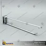 GANCHERA METALICA CROMADA DOBLE PARA BARRA, foto 1