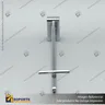 GANCHERA METALICA CROMADA DOBLE PARA BARRA, foto 3