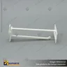 GANCHERA ABS BLANCA DOBLE CON PORTAPRECIO 6 TW6, foto 2