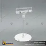 SOPORTE CON PINZA ACRILICA BASE REDONDA, foto 1