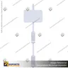 GANCHERA METALICA 12 POSICIONES CON PORTAPRECIO ENGANCHE SIMPLE
