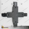 CONECTOR RIEL ENERGIZADO TRIFASICO TIPO X NEGRO, foto 3