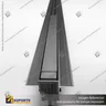 MG20 RIEL MAGNETICO NEGRO TIPO H 72.3X46.9X3000MM, foto 1