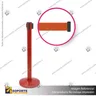 PACK 10 SEPARADORES DE FILA CORPORATIVOS ROJOS CINTA NARANJA LOGO EN BLANCO