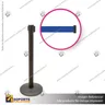 PACK 10 SEPARADORES DE FILA CORPORATIVOS NEGROS CINTA AZUL LOGO EN BLANCO