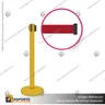 SEPARADOR DE FILAS AMARILLO CON CINTA ROJA