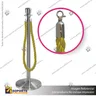 SEPARADOR DE FILAS CORONA CROMADA CON CORDON DORADO