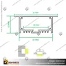 PERFIL PARA CINTA LED ALP 045 3MT, foto 11