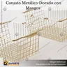 CANASTO MEDIANO CON MANILLA DORADO, foto 8
