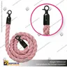 CORDON TRENZADO ROSADO CON ENGANCHES NEGROS