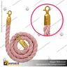 CORDON TRENZADO ROSADO CON ENGANCHES DORADOS
