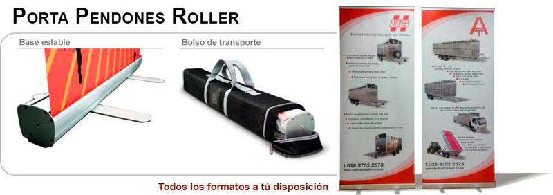 Porta pendones roller